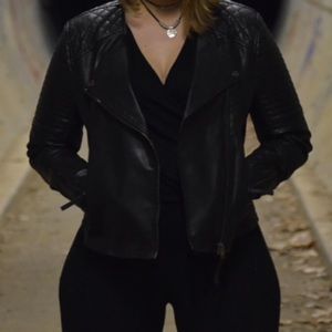 Size 12 Black Leather Jacket